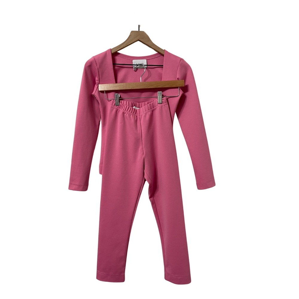 Sleeper Pink Two Piece Casual Comfy Top & Pant Set Size XS